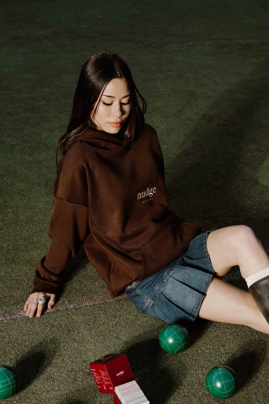 teddy brown nudge hoodie